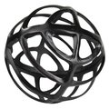 Homeroots 7 x 7 x 7 in. Black Metal Geometric Sphere 390124